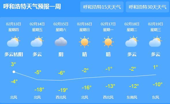 内蒙古发布寒潮蓝色预警 今起三天全区大部降雪不断