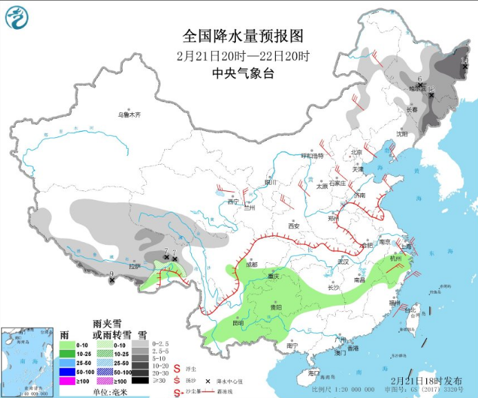 暴雪蓝色预警解除：东北黑龙江吉林和西藏仍有大雪