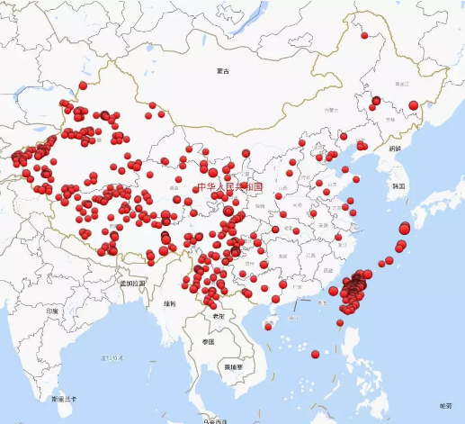 中国上周发生10次地震 最大地震在新疆喀什地区