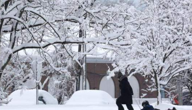 冬季风暴袭击美国东北部 1400万人遭遇大风大雪