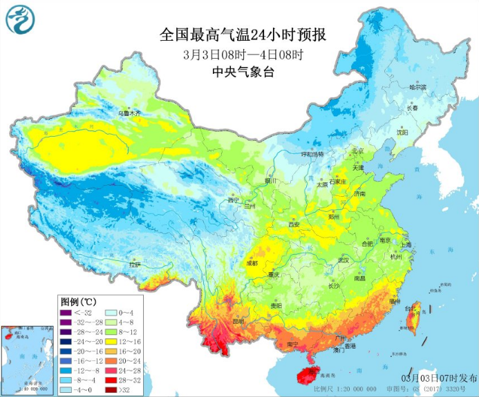 江南华南等地有中到大雨 冷空气今明天袭击北方