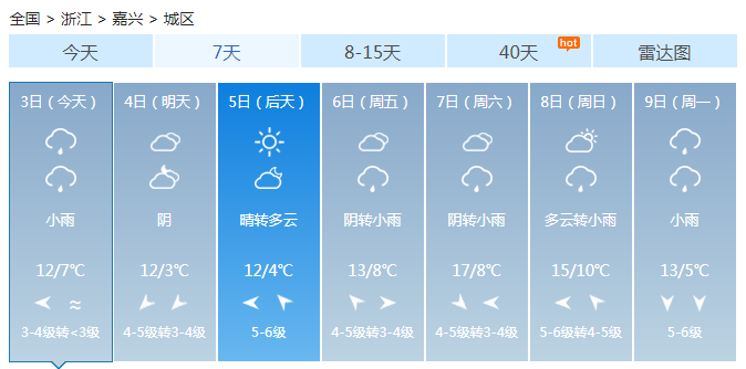 浙江今天全省雨水渐起 中南部多阴雨气温波动不大