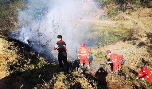 四川巴中市一村突发山火灾害 火已被灭未造成人员伤亡