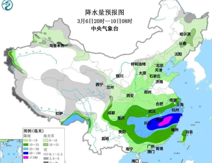 南方两轮雨水在路上 先下雨4天再下雨3天重点在浙江江西
