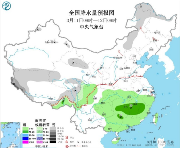 冷空气持续影响中东部 江南华南再次迎来雨水