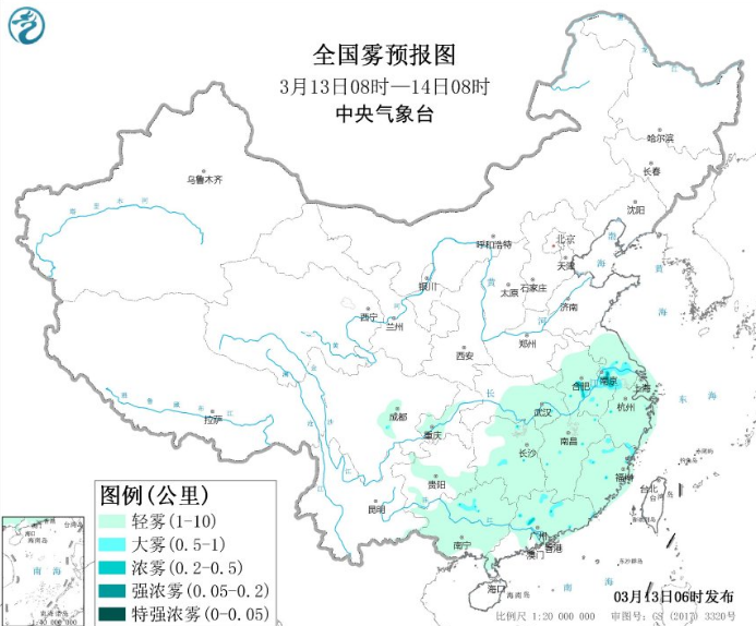 全国雾霾预报：冷空气活动频繁全国大部无明显霾天气