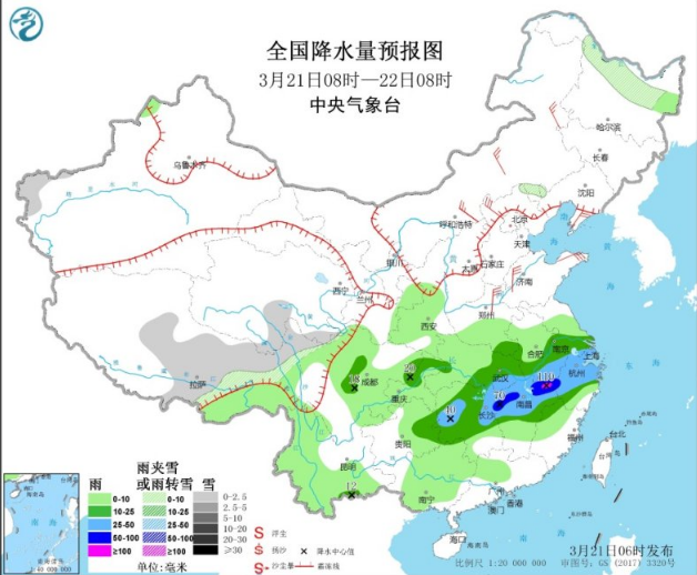 广西江南迎强降雨和强对流 贵州江西湖南有雷暴冰雹