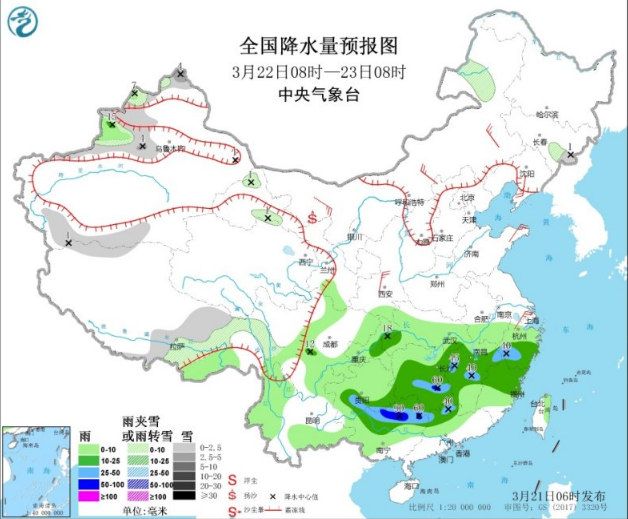 广西江南迎强降雨和强对流 贵州江西湖南有雷暴冰雹