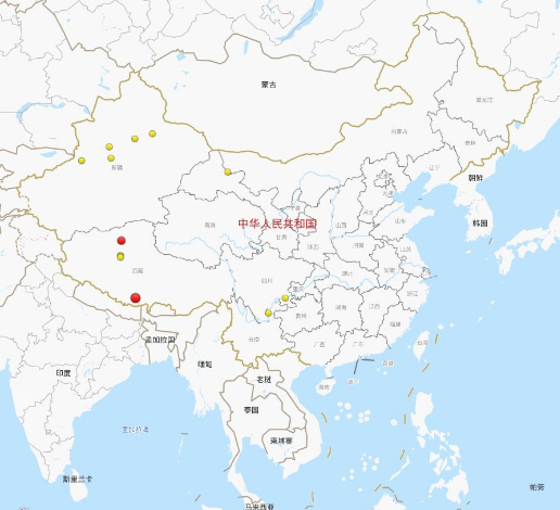 上周中国总共13次地震 最大地震达到5.9级