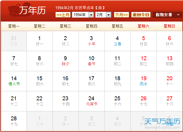 1993年农历阳历表 1993年阴历阳历对照表（组图）