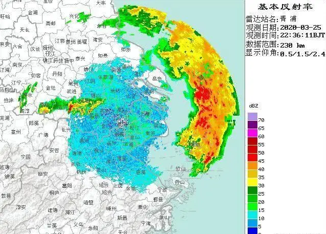 上海的雷达图出现异动：新一波雷雨跃跃欲试