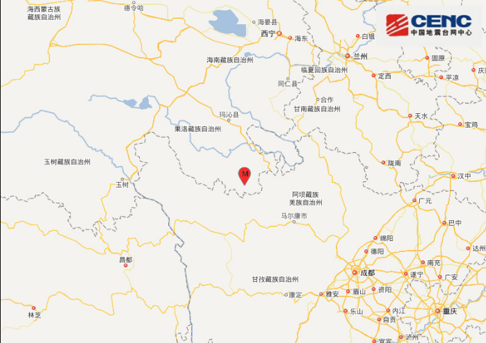 青海地震最新消息 果洛州班玛县爆发有感地震