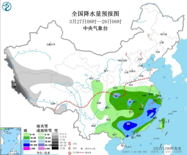 寒潮南下继续发挥作用 长江沿线气温低迷遭遇倒春寒