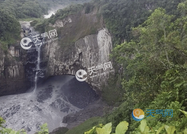 厄瓜多尔最高瀑布“失踪” NASA卫星拍到前后对比图