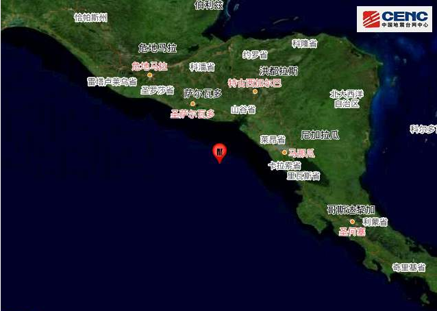 尼加拉瓜地震最新消息 尼加拉瓜沿岸监测到5.1级地震
