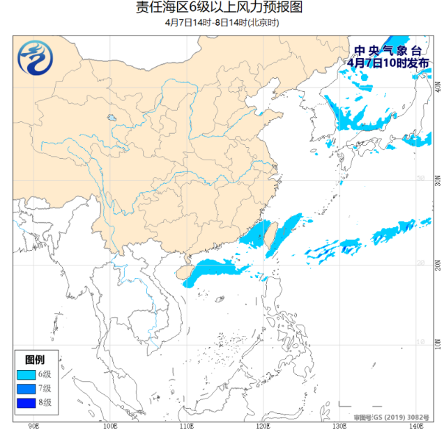 渤海出现6-7级东北风 今明天东南部海域将有5-6级风