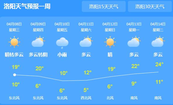 冷空气间歇期洛阳依旧蓝天 局地气温回升至19℃