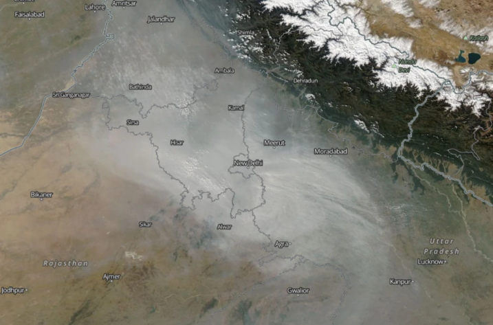 印度雾霾消散城市太空清晰可见 新冠病毒“立功”