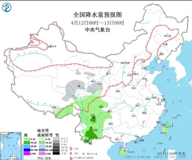 江南华南贵州云南等多地降温4-6℃ 江南华南现中雨