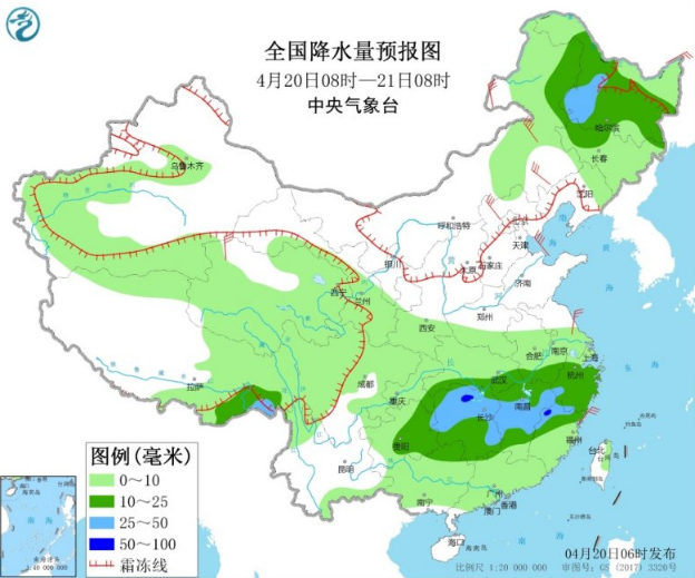 东北华北遭冷空气袭击降温10℃ 华南江南新一轮降水开启