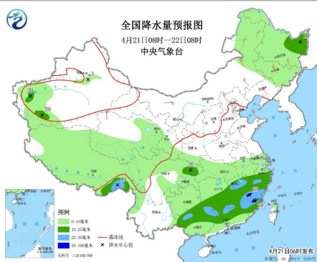 江南华南今起三天迎中到大雨 华北东北冷空气影响持续