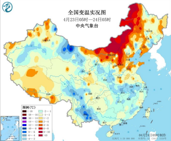 云南大雨天气持续 黄淮华北气温火箭升高