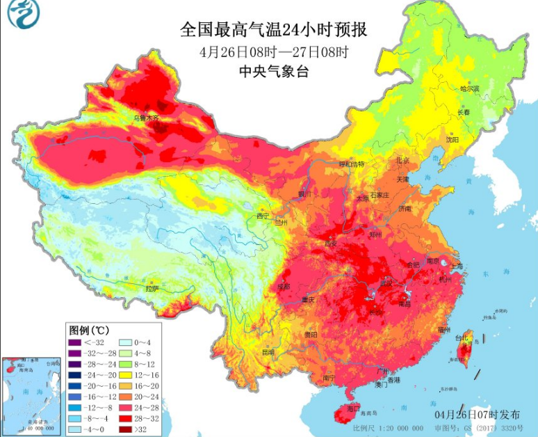 今后三天降水集中在云南四川 北方大风减弱气温回升