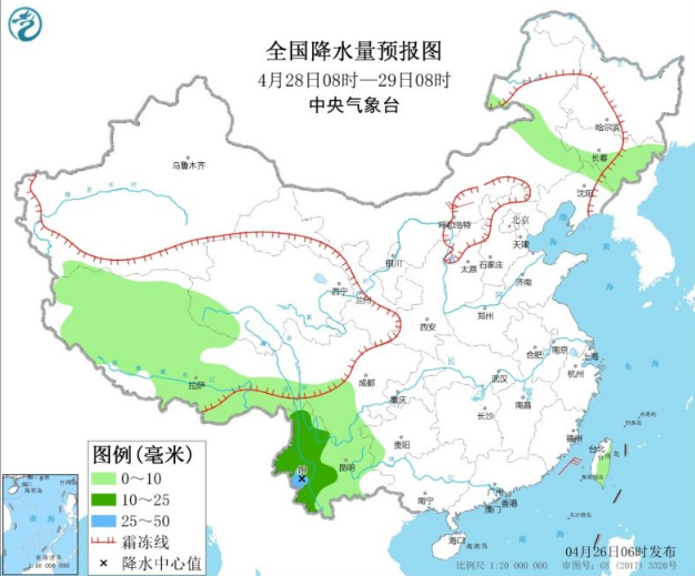 北方大部地区出现4-5级风 云南等地有小到中雨