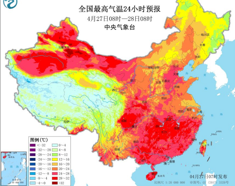 全国大部升温30℃区域扩张 今后三天西南雨水频繁