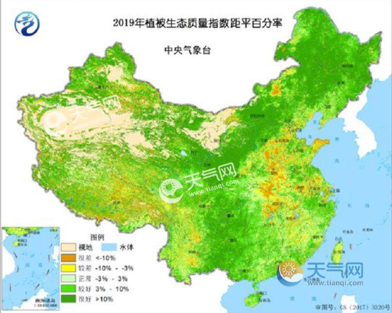 2019年全国生态气象公报出炉:2000年以来全国9成地区变绿