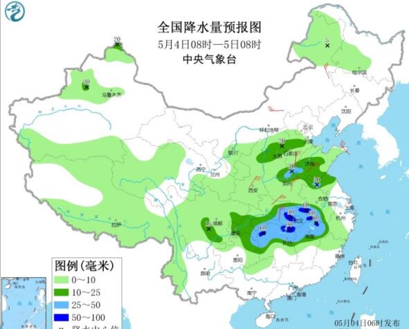 冷空气来袭华北黄淮降温4～10℃ 南方多地有大到暴雨出现