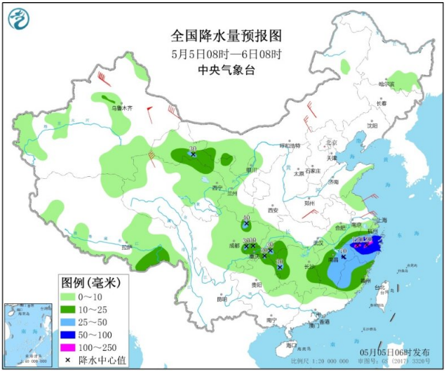 西北冷空气降温明显 江南强对流天气要注意