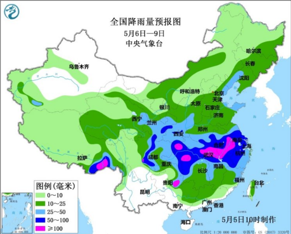 五一节后全国迎大范围降雨 大风降温如影随形