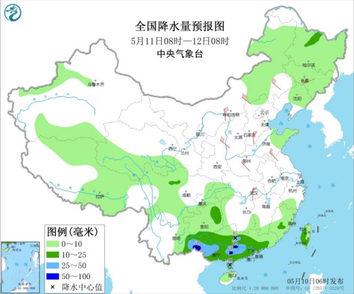 北方多地出现扬沙浮尘 华南强对流降雨多发