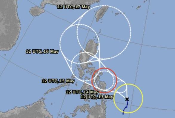 1号台风黄蜂最新路径图 预计15日菲律宾群岛风力10级