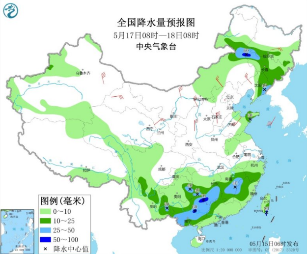 今明天甘肃内蒙等多地大风 华南江南等地现大雨