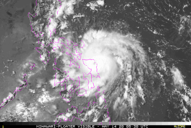 台风黄蜂登陆菲律宾靠近中国 1号台风影响南方雨带