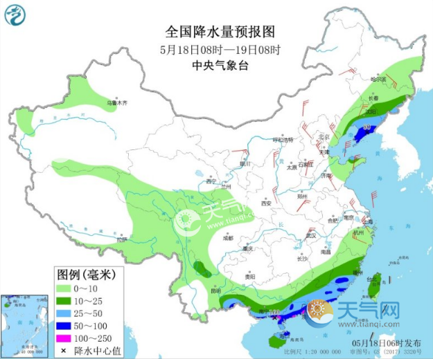 华南强降雨强对流来袭 大风沙尘袭击北方多地 - 天气网