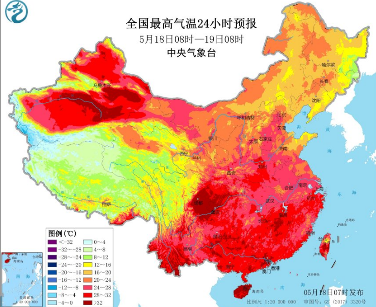 华南南部和辽宁现暴雨强对流 降雨主要集中在南方