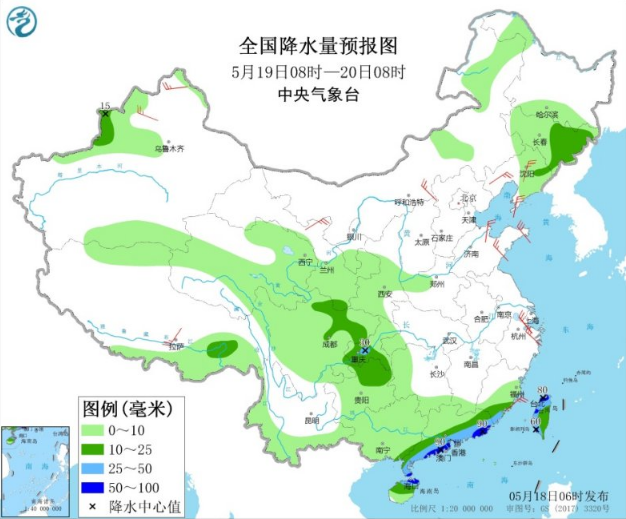 华南强降雨强对流来袭 大风沙尘袭击北方多地