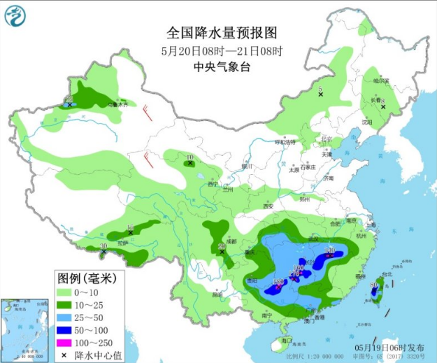 华南江南和西南都有强降水 多地伴有雷暴大风