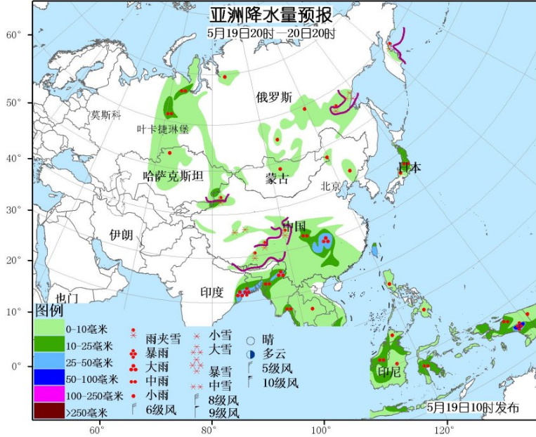 5月19日国外天气预报 特强气旋性风暴安攀袭击印度