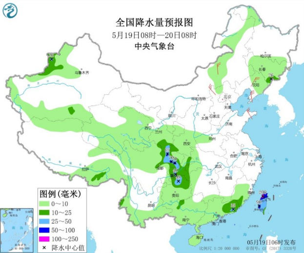 华南江南和西南都有强降水 多地伴有雷暴大风