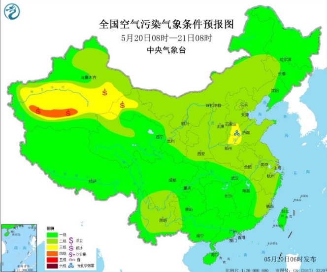 全国雾霾预报：华北黄淮气象条件有利于臭氧生成