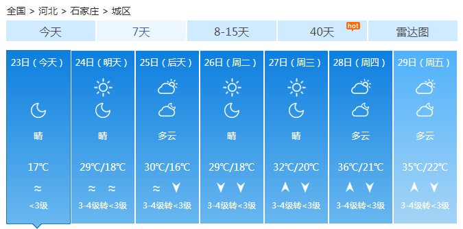 河北中北部多降雨 全省风力普遍达到4-5级