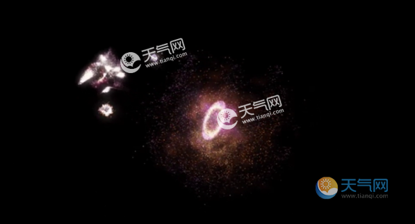 早期宇宙中碰撞形成的环形星系是什么样？距离地球110亿光年