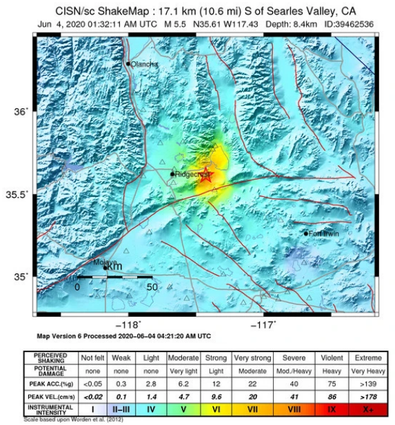 美国加州5.5级地震更新动态：加州未来还有大地震吗？