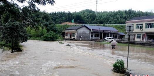 湖南暴雨引发洪水多个乡镇受灾 现场大片农田变成汪洋