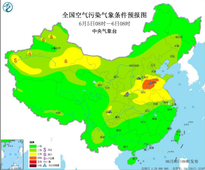 全国雾霾预报：西北现沙尘重庆贵州有大雾