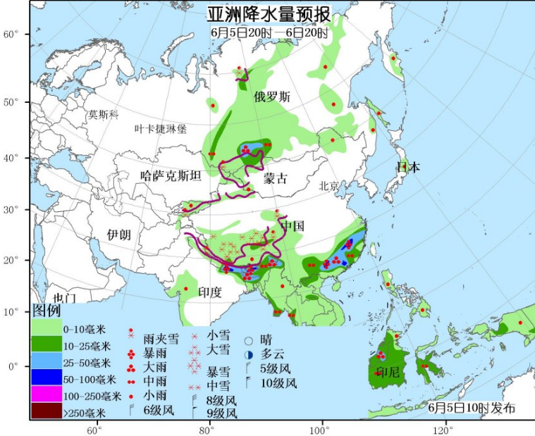 6月5日国外天气预报 印度北部台风尼萨加Nisarga来袭